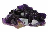 Purple, Cubic Fluorite Crystal Cluster - Elmwood Mine #153330-1